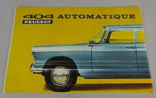 Brochure Peugeot 404 Limousine Super Luxe Automatic Stand 09/1967