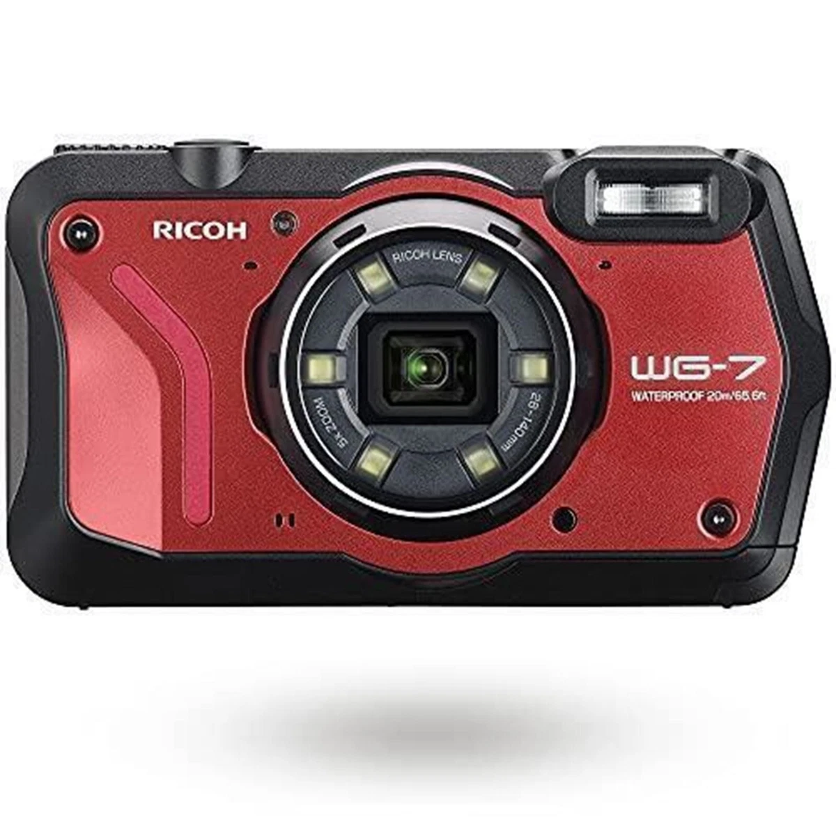 RICOH WG-7 Toughness Compact Digital Camera Red 20.0MP Waterproof