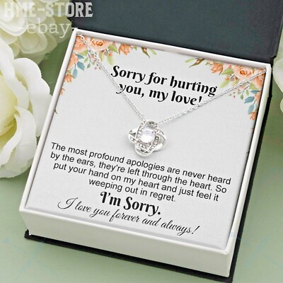 Apology Gift for Her Necklace Knot, Forgiveness Sorry Gift for