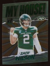 2021 Panini Clearly Donruss Zach Wilson #22/25 Rookie Green My House Football RC