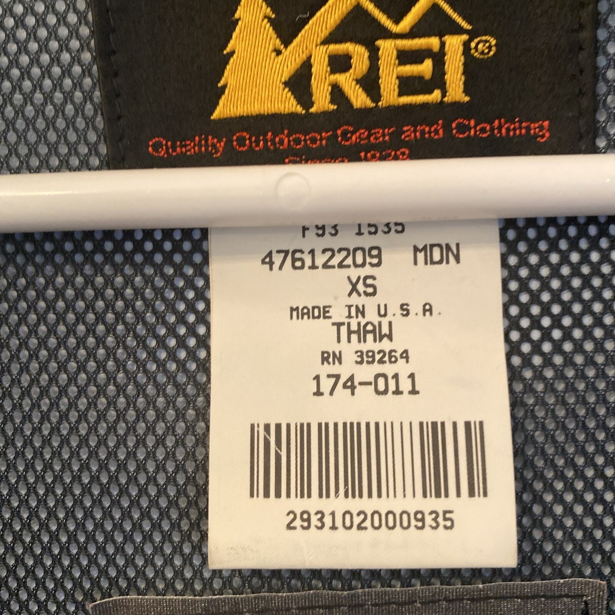 REI Jacket Hooded Nylon Womens XS Elements Blue Full Zip Pockets
