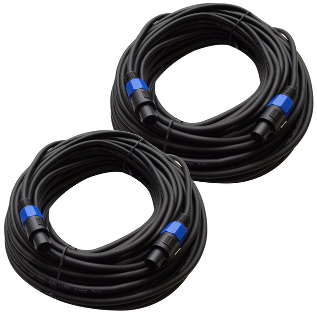 (2) SEISMIC AUDIO 100' Foot Speakon PA/DJ SPEAKER CABLE eBay