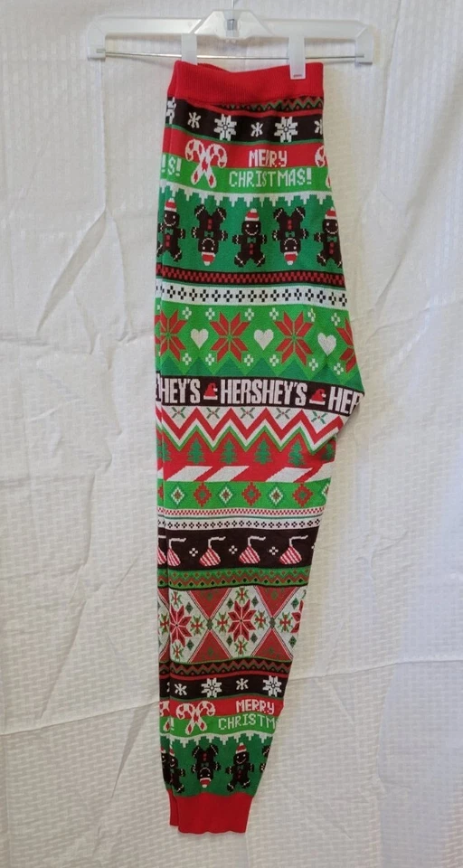 Forever 21 Mujer HERSHEY Pijama Pantalones Besos, Pan de Jengibre Rojo/Verde/Blanco Talla L Foto 4 de 4