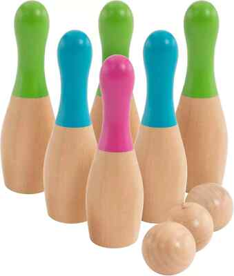 TP Toys Outdoor Holzkegeln 7 cm groß