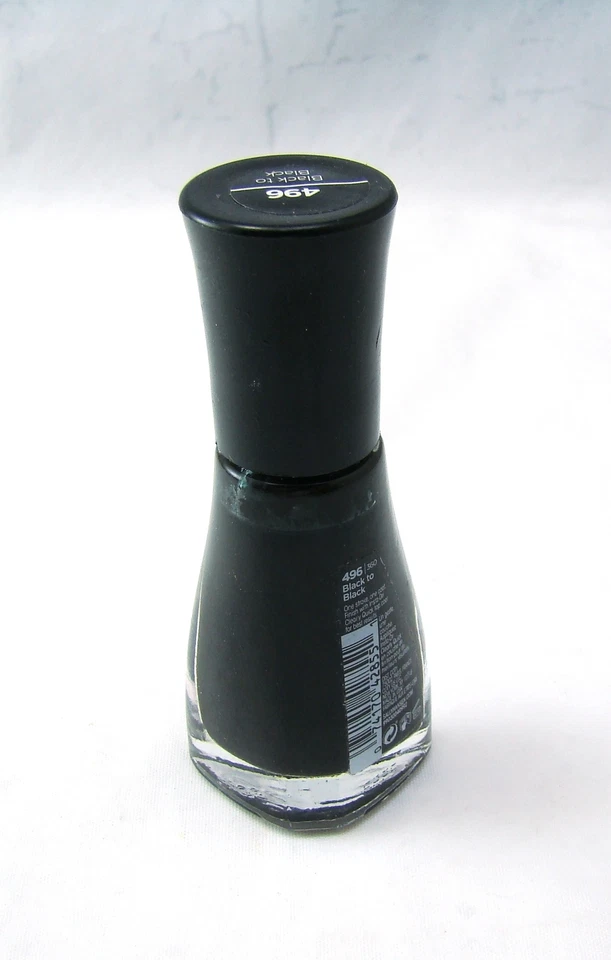 Sally Hansen 496 Black To Black INSTA-DRI Nagellack 0,31 oz 9,17 ml Neu NWOB - Bild 4 von 4