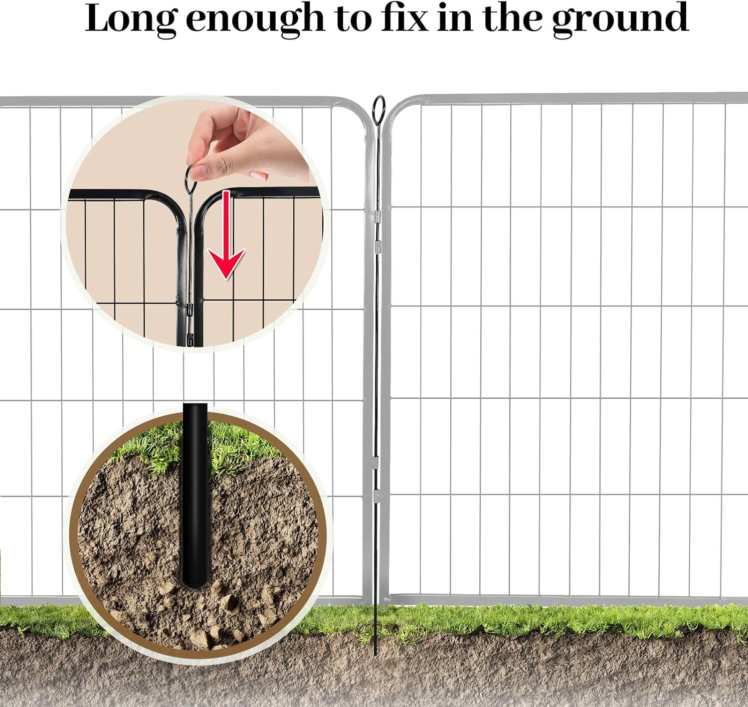 Metal Dog Pen 32/40 Inch Heavy Duty Playpen Pet Exercise Fence w/Door Outdoor