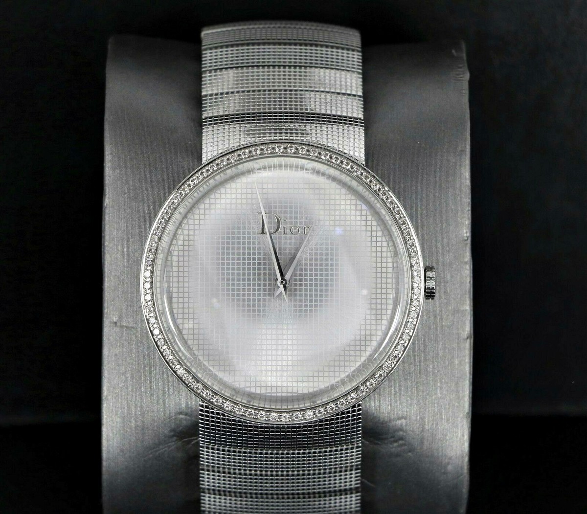 フラメンコ CHRISTIANDIOR $5,600 Christian Dior La D De Steel Diamond Bezel 38mm