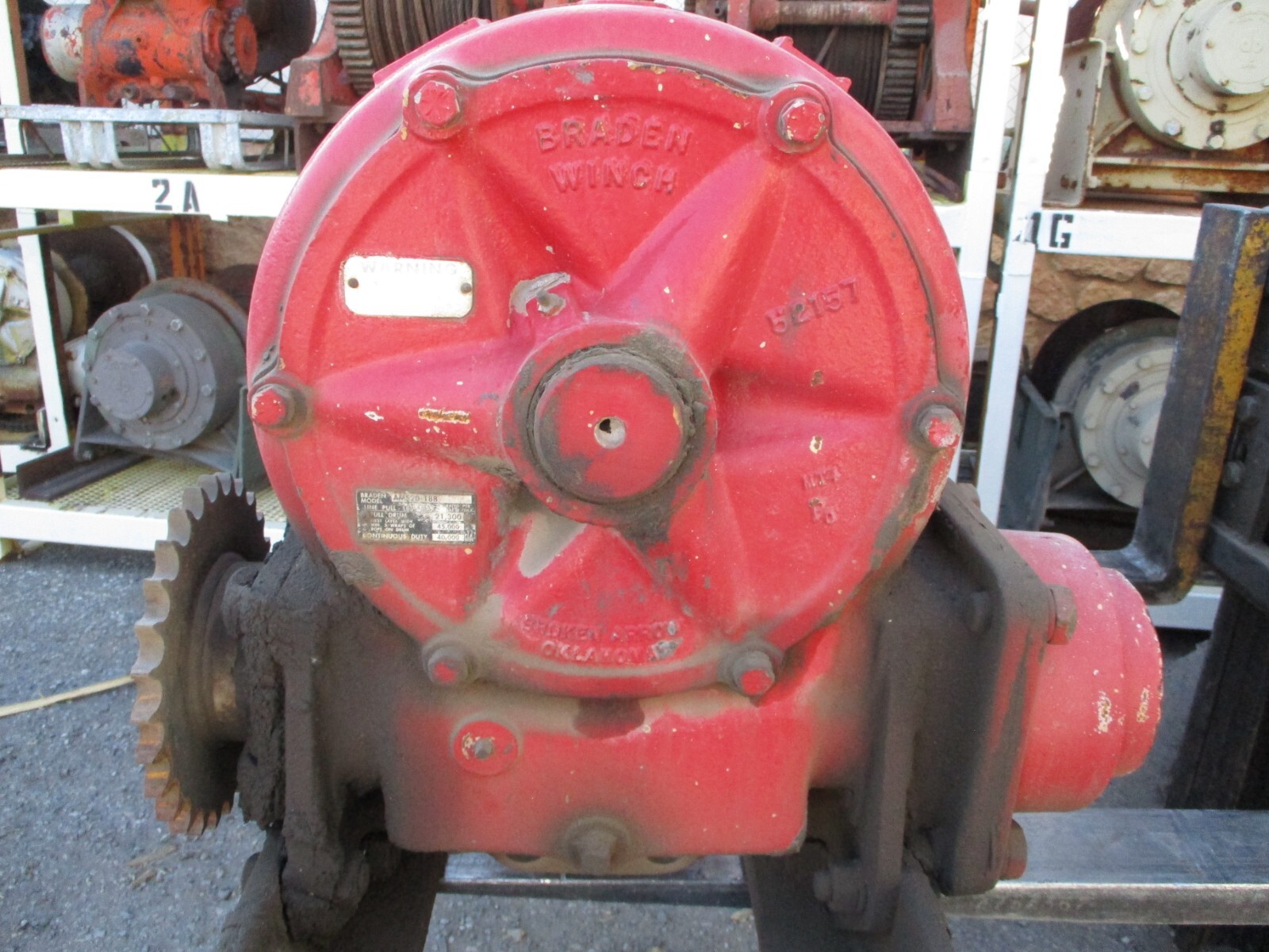 BRADEN mechanical Winch Model AMS2018B Capacity 45,000 lb eBay