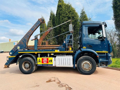 2014 (64) MERCEDES AROCS 1824 18 TON HYVALIFT EXTENDABLE SKIP LOADER, EURO 6 - Picture 11 of 20
