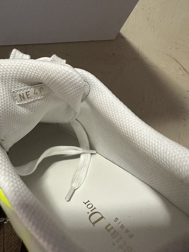 NIB $1190 Christian Dior Women ID Logo Sneakers Open Yellow 10 US/40 Eu Italy - Picture 12 of 13