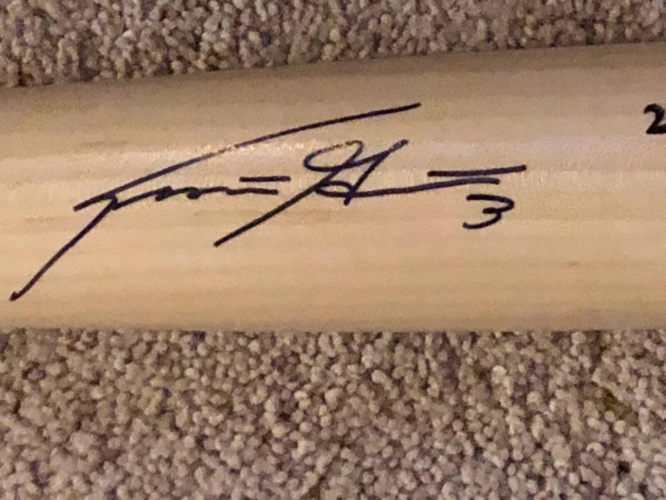 Scooter Gennett Autograph Signed SHOW GAME MODEL Baseball Bat Cincinnati Reds - Image 2 of 4