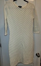 Womens Lauren Ralph Lauren Knit Dress Winter White - Medium Chevron 