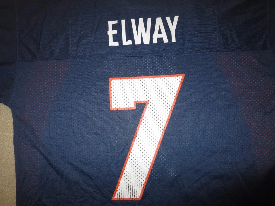 Camiseta deportiva de inicio John Elway #7 Denver Broncos NFL Super Bowl XL 52  Foto 4 de 4