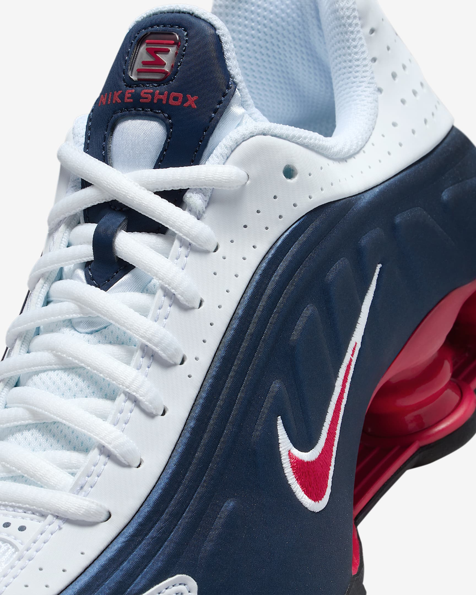 Nike GS Shox R4 Midnight Navy White Silver CW2626-400 Size 3.5Y-7Y