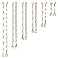 UUBAAR 12 PCS Necklace Extenders - Stainless Steel Necklace Extension Chain f...