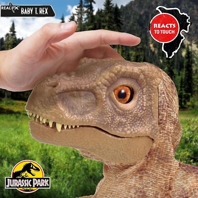 Jurassic Park Real FX Baby T Rex Dinosaur Toy Action Sounds Gift