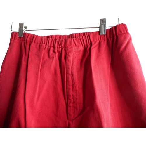 VTG Savane Original Outfitters Red Pant M/L elastic waist USA cotton chino pants - Picture 2 of 7