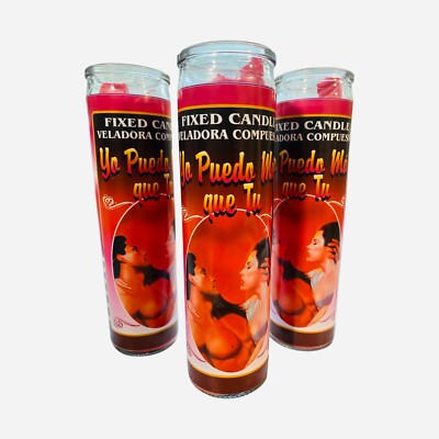 12x Set, Yo Puedo mas Que Tu Veladora, preparada, I Can More Than You Candle