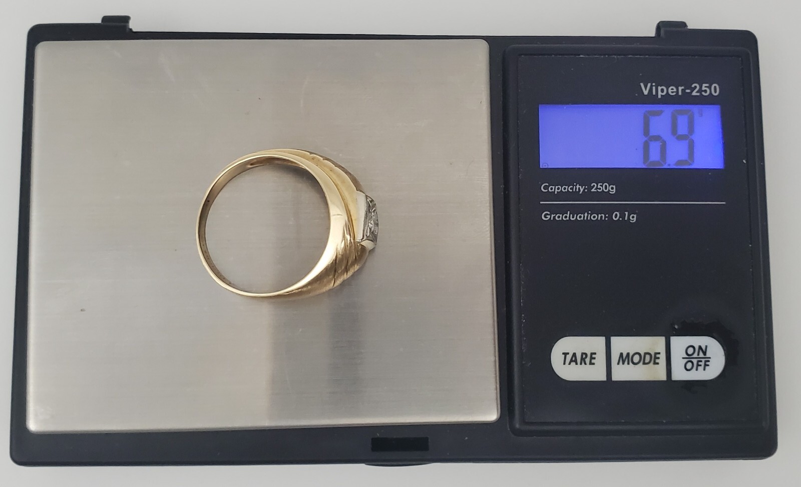 Natural Diamond Solitaire set 14k Solid Yellow Go… - image 3