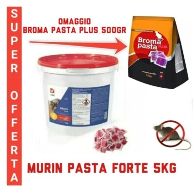 VEBY VELENO TOPI RATTI VEBI MURIN FORTE PASTA 5kg esca velenosa rodenticida+OMAGGIO