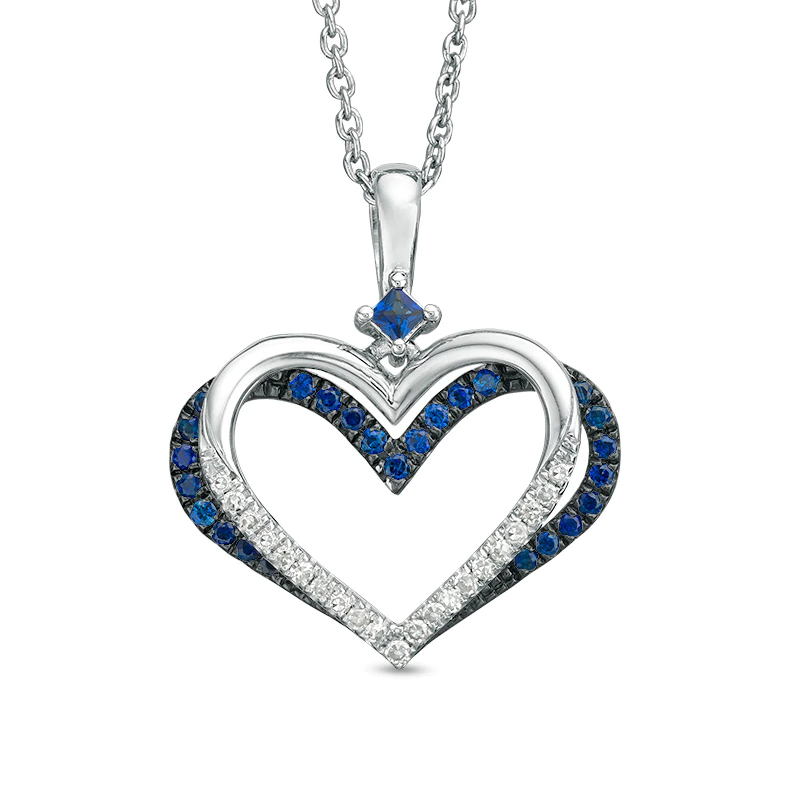 The Kindred Heart from Vera Wang Love Collection Sapphire and CZ