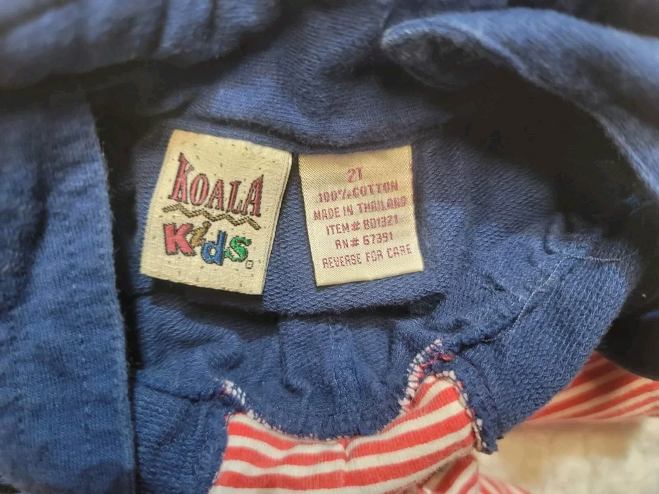 Vintage Koala Kids Nautical Romper  Girls  Navy Blue 2 T - Image 3 of 3