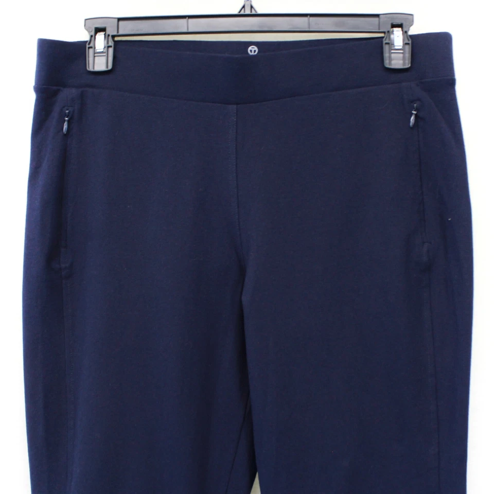 Talbots Plus Navy Blue Everyday Yoga Ankle Zipped Pocket Pants 1X - Image 2 of 4