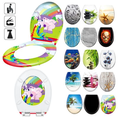 FROADP Sedile WC universale copriwater con abbassamento automatico sedile WC copriwater #