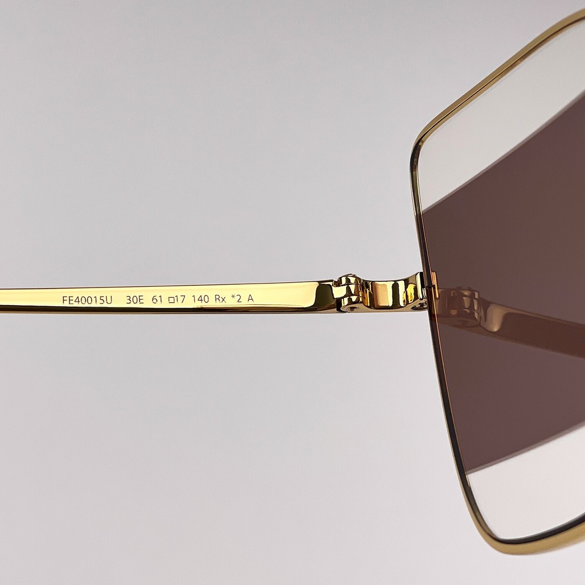 Fendi Women Sunglasses Gold Brown Cat Eye FE40015U 30E NEW  display picture 3