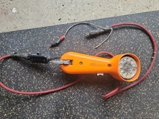 Vintage GTE Automatic Electric Rotary Dial Hand Set Lineman Phone Orange