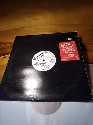Eazy-E - Str8 Off Tha Streetz Of Compton LP US EX/VG Signed Roni Size Others 