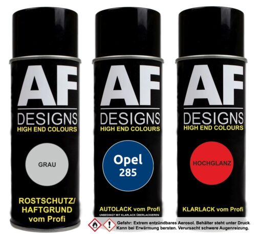Spraydose Set für Opel 285 Atlantisblau Autolack Klarlack Grundierung - Bild 1 von 1