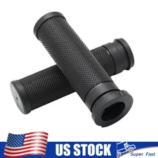 25mm 1" Hand-Grips Electronic Throttle Black Rubber For Harley Street Glide FLHX