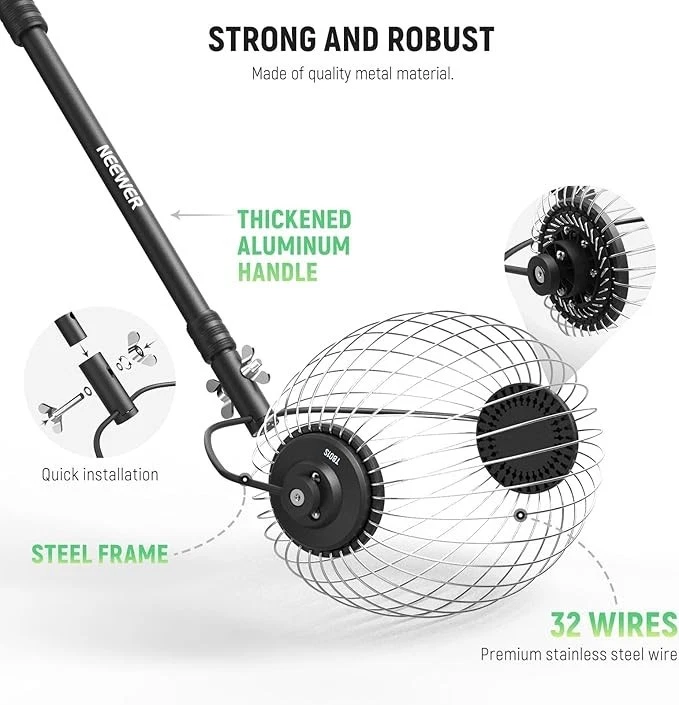 NEEWER Tennis Ball Hopper, 30-58"/77-148cm Telescopic Ball Retriever - Image 3 of 4