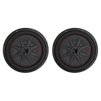(2) Kicker 48CWRT122 COMPRT12 2000W 12'' DVC 2-Ohm Shallow Car Subwoofers Subs