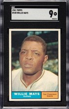 1961 TOPPS NO. 150 WILLIE MAYS SGC 9 MINT CENTERED