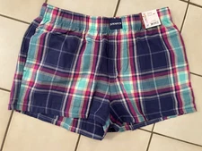 NWT JOYSPUN Women’s Multi-colored Plaid Sleep Pajama Lounge Short Size S M
