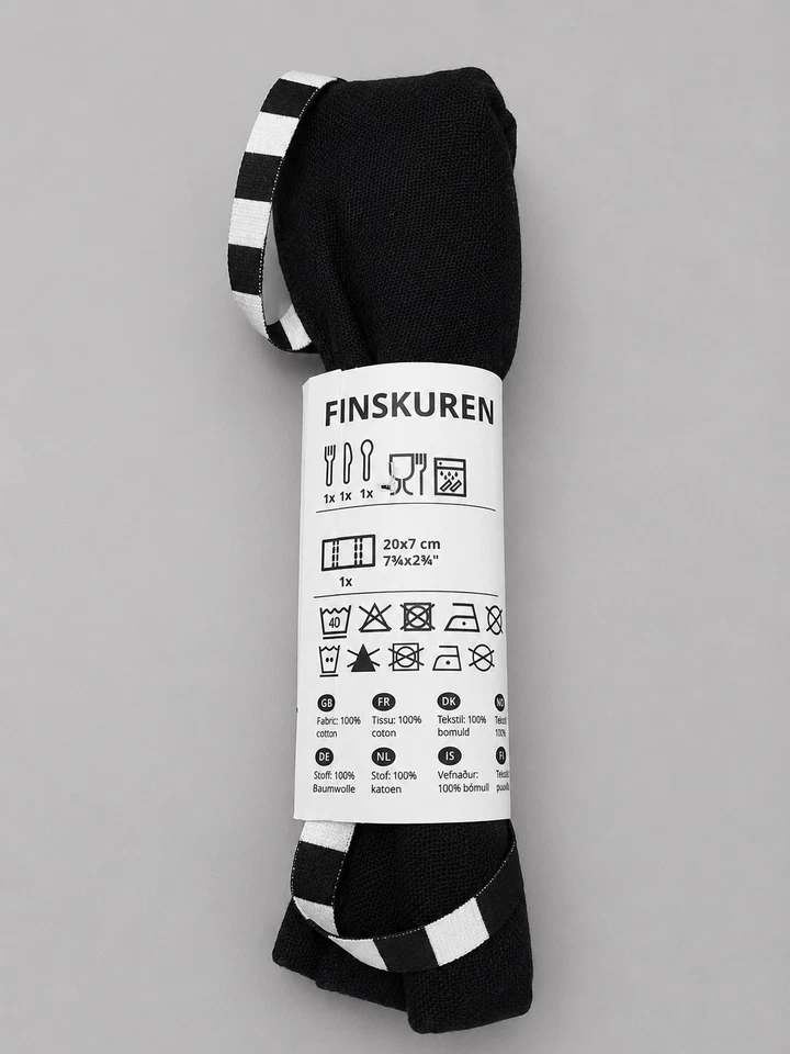 Couverts de voyage IKEA FINSKUREN, acier inoxydable noir NEUF - Photo 1/4