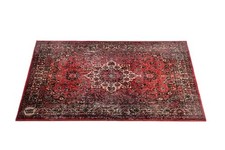 DRUMnBASE Vintage Persian Style Stage Rug  Non-Slip Waterproof Drum Red Black
