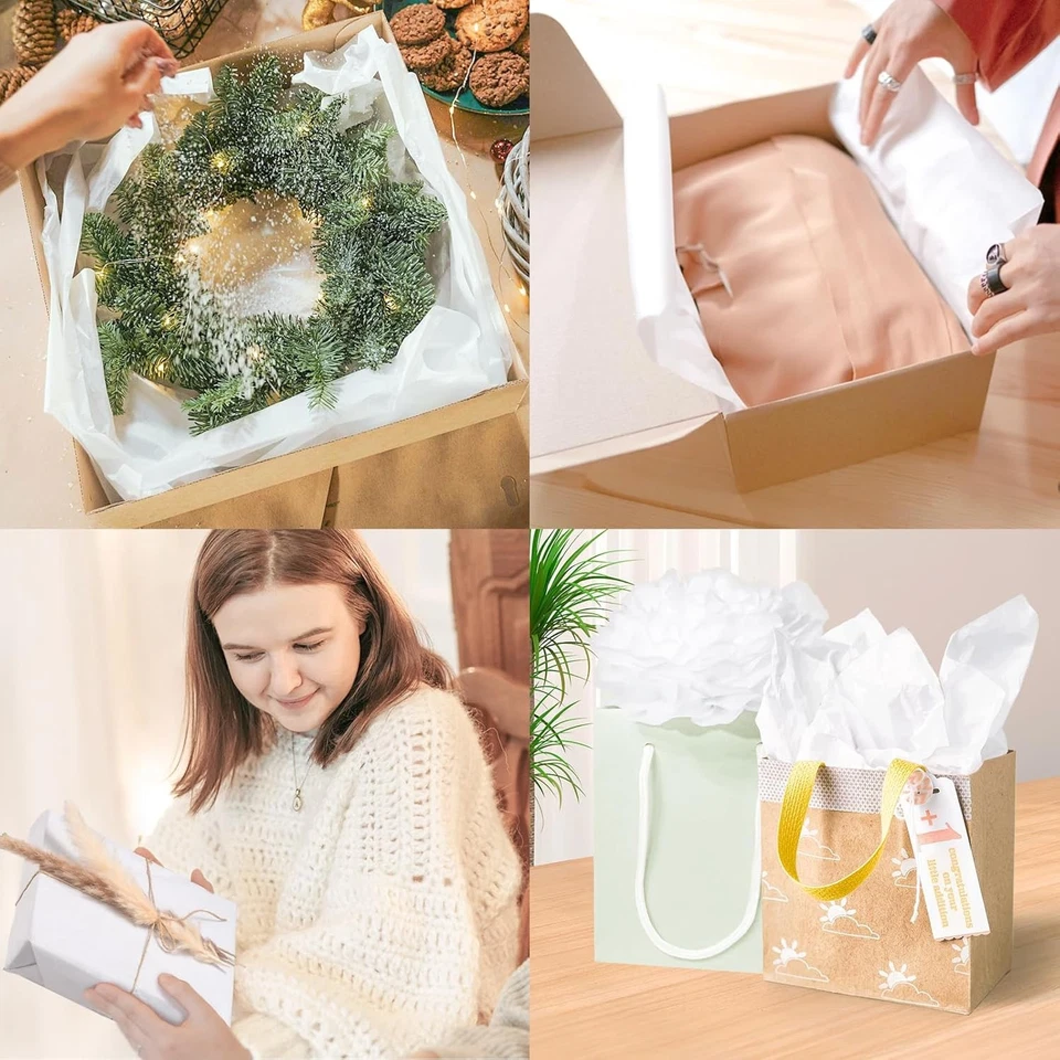 White Tissue Paper Bulk - 14x20 20x30 Packing Paper for Gift Flower Wrapping - Image 4 of 4