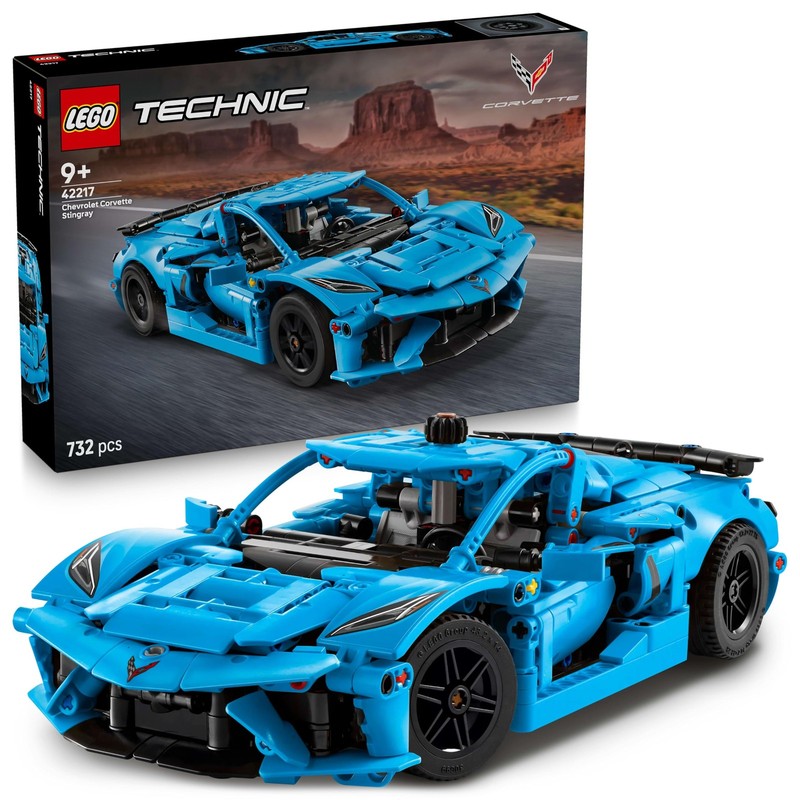LEGO Technic Chevrolet Corvette Stingray Blue 42217 Building Set Official