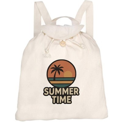 'Summer Time' Canvas Rucksack / Backpack (RK00042188)