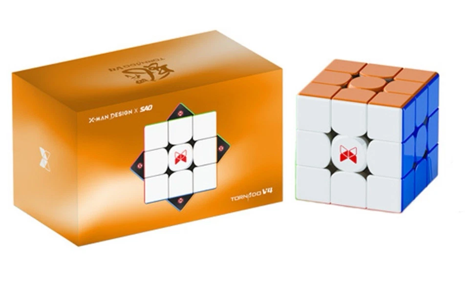 Qiyi XMD Tornado V4 M 3x3x3 Cubo Limitado Negro V4M 3x3 Insignia Magnética Foto 3 de 3