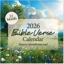 2026 Christian Wall Calendar, Inspirational Bible Verses & Stunning Nature Art