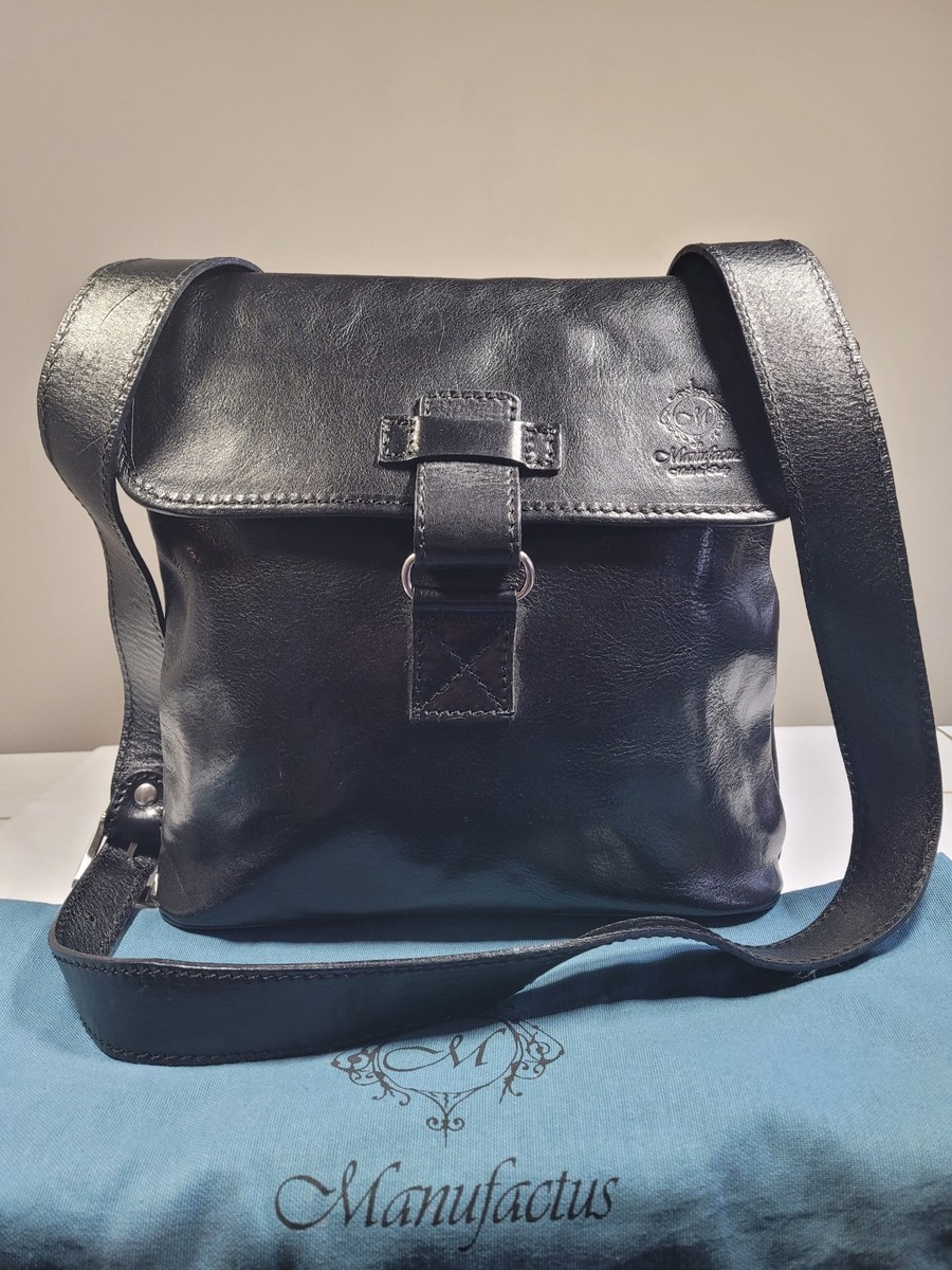 Manufactus Italian Leather Crossbody Purse  MADE IN ITALY
