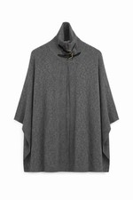 Ralph Lauren Grey Wool Blend Cape / Poncho wool/cashmere  – Size M/L