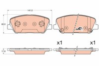Bremsbelagsatz FÜR Hyundai I30 (Gd), Hyundai I30 Kombi (Gd) - TRW GDB3582
