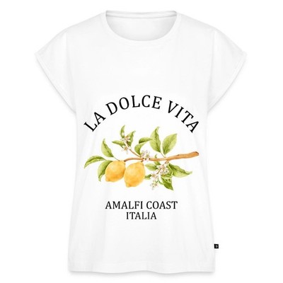 Amalfi Zitronenzweig Mediterraner Aquarell Look Frauen Premium Bio Top