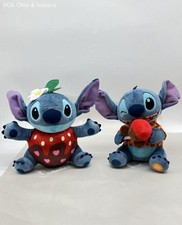 Disney Stitch Plush Lot 2 Piece Attacks Snacks Series 9 & Strawberry Theme
