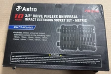 Astro 10pc 3/8" Drive Pinless Universal Torque-Saver Impact 6pt 78354 NEW